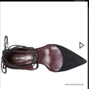 Authentic Coach Shae Lux Suede Heels